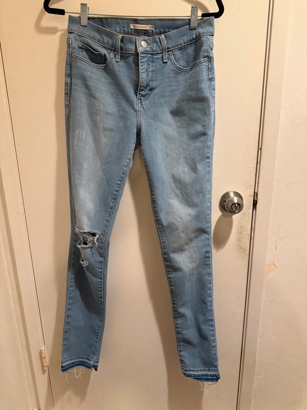 Levi's Light Blue Distressed Skinny Jeans